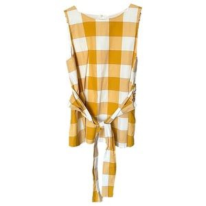 Ann Taylor Factory petite gingham top XS